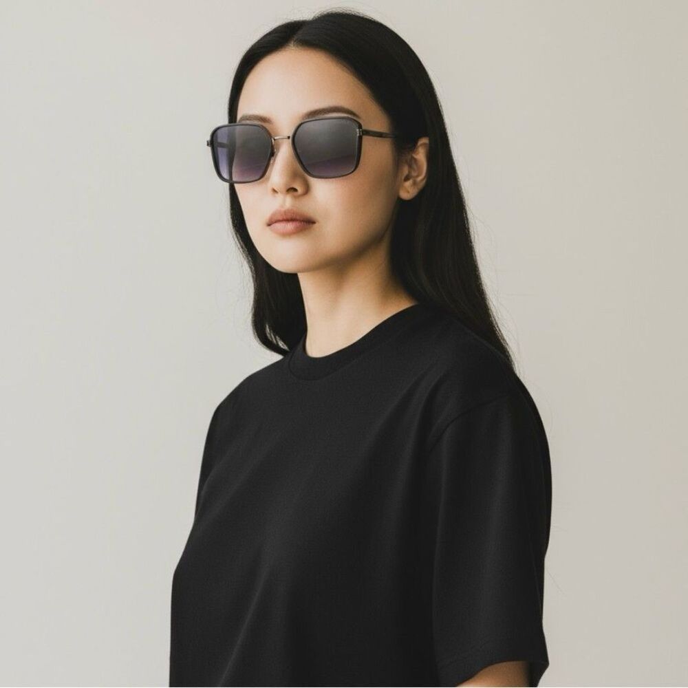 Gucci Women’s Sunglasses | Silver & Black | Purple Gray Gradient | 56-16-145 - Picture 8 of 12